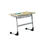 RFG school desk Edu double above 8th grade 1100 x 450 x 750 mm oak top grey metal