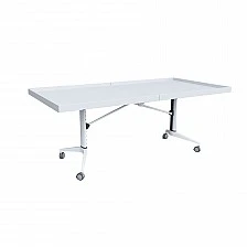 RFG Мобилна сгъваема маса Robotika, 2000 х 1000 х 740 mm, бяла