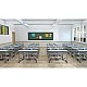 RFG Ергономичен Чин Ergo School, с регулируема височина, двоен, бял плот, сив метал, от I до XII клас
