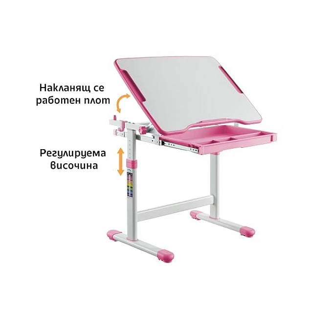RFG ergonomic school desk and chair Ergo Tech B207 pink
