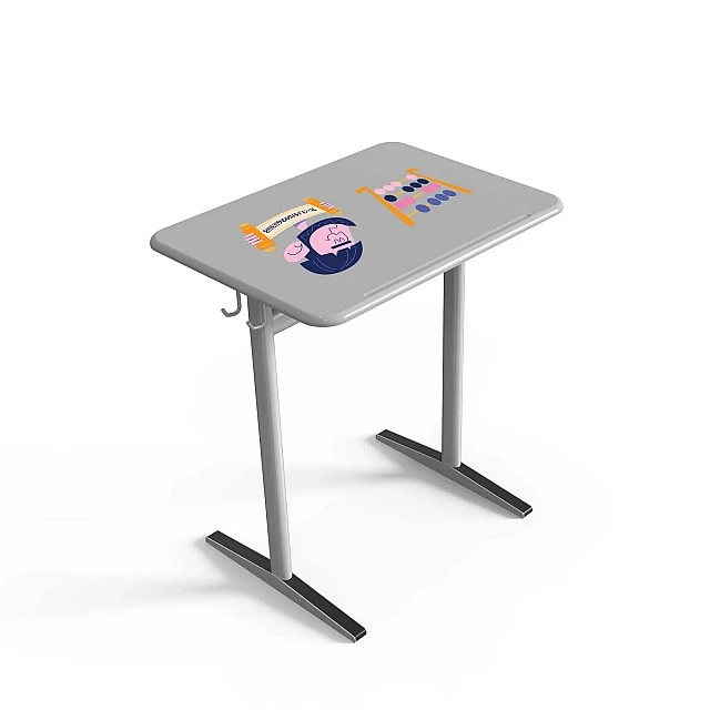 RFG school table Riva above 8th grade 650 x 450 x 760 mm grey