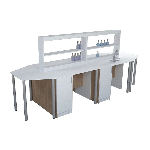 RFG workbench Labo with container HPL top 1200 x 600 x 900 mm