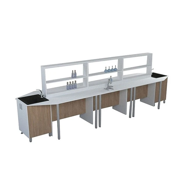 RFG workbench Labo with container HPL top 1200 x 600 x 900 mm