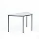 RFG school table Trapez above 8th grade 1250 x 600 x 750 mm MDF white top grey metal