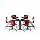 RFG school table Trapez above 8th grade 1250 x 600 x 750 mm HPL white top grey metal