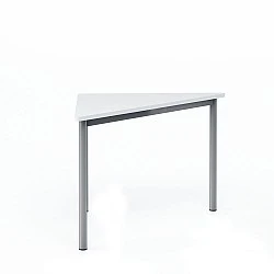 RFG school table Trapez 45 above 8th grade 650 x 1250 x 750 mm MDF white top grey metal