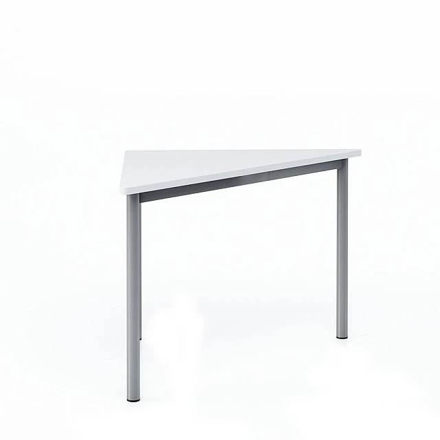 RFG school table Trapez 45 above 8th grade 650 x 1250 x 750 mm MDF white top grey metal
