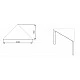 RFG school table Trapez 45 above 8th grade 650 x 1250 x 750 mm MDF white top grey metal