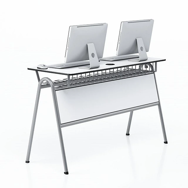 RFG computer desk Letme double above 8th grade 1450 x 500 x 750 mm white top black metal