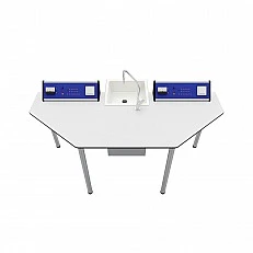 RFG chemistry and biology lab table Quin above 7th grade 170 x 70 x 75 cm blue/white