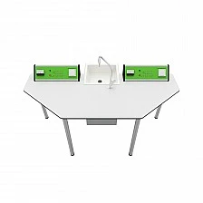 RFG chemistry and biology lab table Quin above 7th grade 170 x 70 x 75 cm green/white