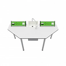 RFG chemistry and biology lab table Quin above 7th grade 170 x 70 x 75 cm green/white