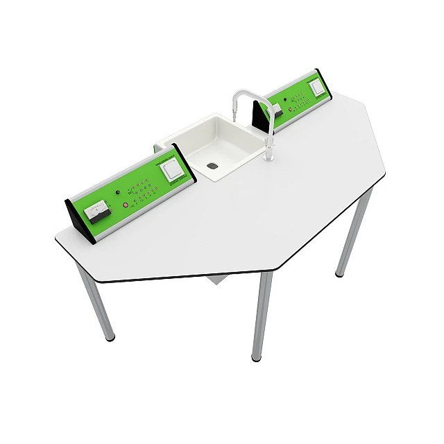 RFG chemistry and biology lab table Quin above 7th grade 170 x 70 x 75 cm green/white