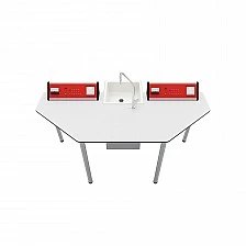 RFG chemistry and biology lab table Quin above 7th grade 170 x 70 x 75 cm red/white