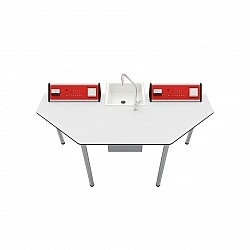 RFG chemistry and biology lab table Quin above 7th grade 170 x 70 x 75 cm red/white
