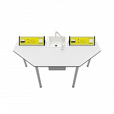 RFG chemistry and biology lab table Quin above 7th grade 170 x 70 x 75 cm yellow/white