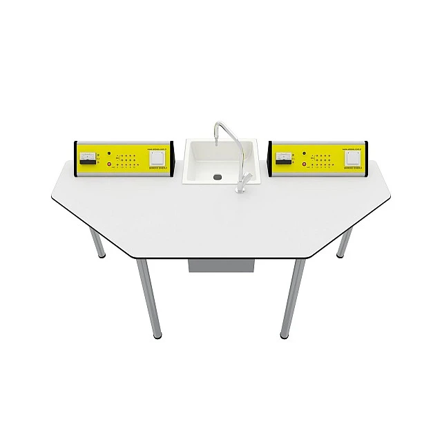 RFG chemistry and biology lab table Quin above 7th grade 170 x 70 x 75 cm yellow/white