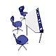 RFG physics lab table Quin above 7th grade 1700 x 700 x 750 mm blue/white