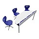 RFG physics lab table Quin above 7th grade 1700 x 700 x 750 mm blue/white