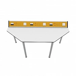 RFG physics lab table Quin above 7th grade 1700 x 700 x 750 mm yellow/white