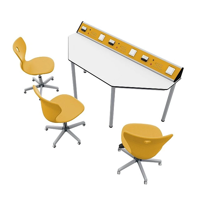 RFG physics lab table Quin above 7th grade 1700 x 700 x 750 mm yellow/white