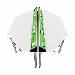 RFG physics lab table Hexa above 7th grade 1700 x 1400 x 750 mm green/white
