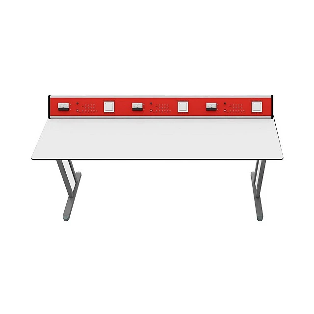 RFG school table Flat laboratory above 7th grade 180 x 60 x 75 cm red/white