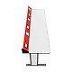 RFG school table Flat laboratory above 7th grade 180 x 60 x 75 cm red/white