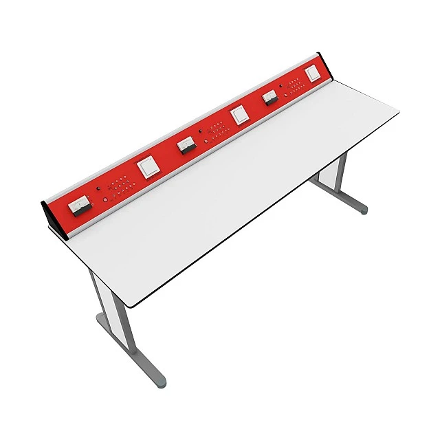 RFG school table Flat laboratory above 7th grade 180 x 60 x 75 cm red/white