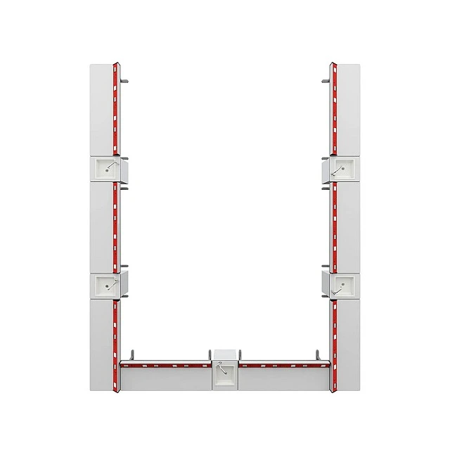 RFG school table Flat laboratory above 7th grade 180 x 60 x 75 cm red/white