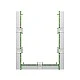 RFG school table Flat laboratory above 7th grade 180 x 60 x 75 cm green/white