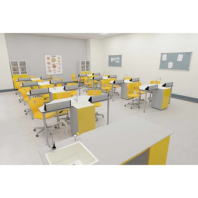 RFG chemistry and biology classroom Quin above 7th grade for 24 students white/yellow