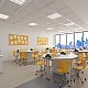 RFG chemistry and biology classroom Hexa for 24 students white/yellow