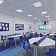 RFG physics classroom Hexa above 7th grade for 24 students white/blue