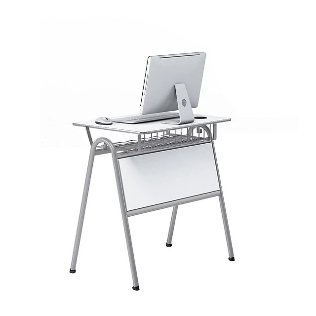 RFG computer desk Letme single above 8th grade 700 x 500 x 750 mm white top grey metal set of 2
