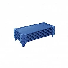 Nowa Szkola Bed, stackable, 133 x 57 x 15 cm, blue, 6 pieces