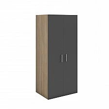 RFG Wardrobe, double, 800 x 560 x 1800 mm, sonoma oak and graphite