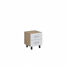 RFG Cabinet, with two drawers, 450 x 400 x 500 mm, sonoma oak and white