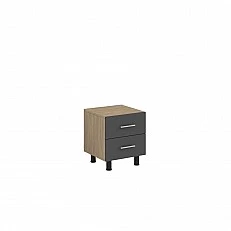 RFG Cabinet, with two drawers, 450 x 400 x 500 mm, sonoma oak and graphite
