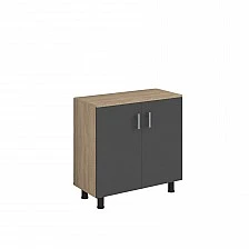 RFG Cabinet, 800 x 400 x 850 mm, sonoma oak and graphite