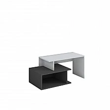 RFG TV cabinet, 1250 x 500 x 500 mm, graphite base, white superstructure