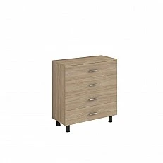 RFG chest of drawers 800 x 400 x 850 mm sonoma oak