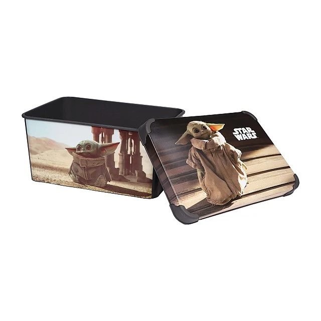 Disney The Mandalorian set storage box 10 L, cup, plate and breakfast bowl, Mickey bottle 500 ml, glass and porcelain mug