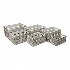 Small Foot wooden box grey, 6 pieces