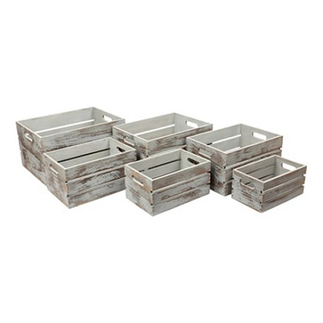 Small Foot wooden box grey, 6 pieces