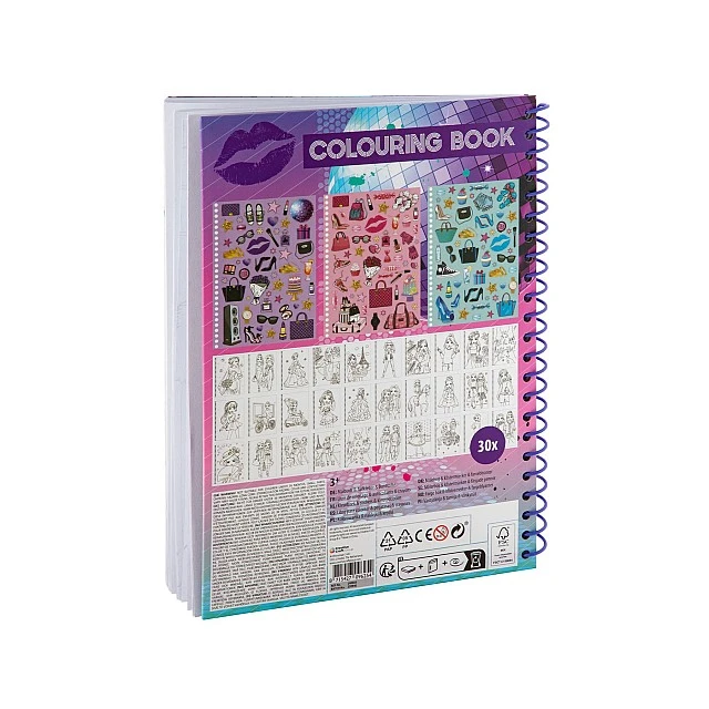 Grafix Colouring book A4, 30 sheets, with 5 double-ended pencils