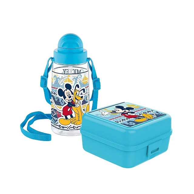 Disney Комплект Mickey Mouse, бутилка 500 ml и кутия за обяд