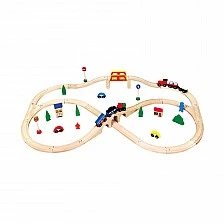 Nowa Szkola Train set with rails, 41.5 x 28.5 x 7.5 cm
