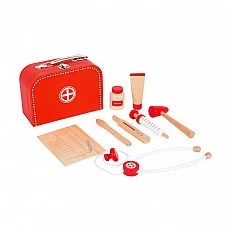 Small Foot Play set Doctor’s briefcase, wooden, 9 pieces