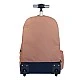 Milan Backpack 1918, with wheels, with 6 zips, 25 L, pink